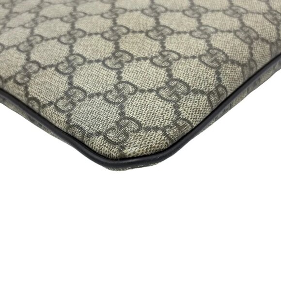 GUCCI GG Plus/GG Supreme Beige Dark Brown PVC Leather - Shoulder Bag 425-081325 - Picture 5 of 8